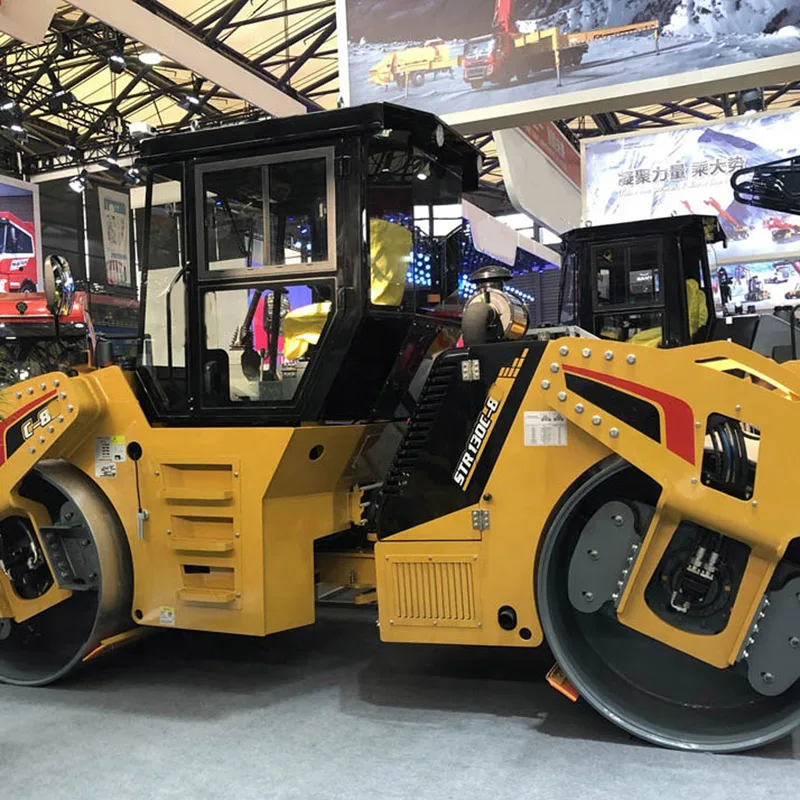 Китай горячая Распродажа 13 тонн Средний дорожный каток STR130C-8C с двойной