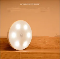 Комнатный светодиодный ночник с полимерным аккумулятором и маленьким датчиком движения