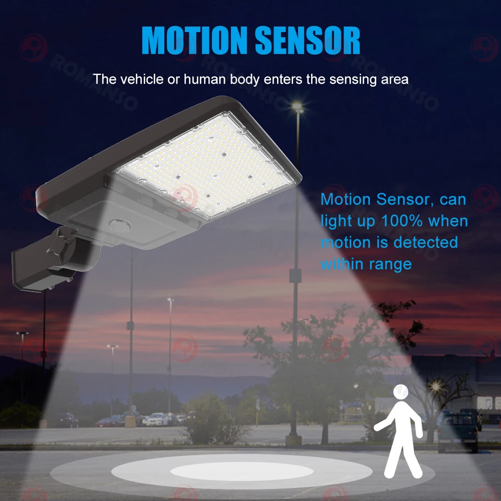 Romanso Led Area Sparking Lot Light Is 100W 140LM/W 5Years Warranty LED Shoebox Light