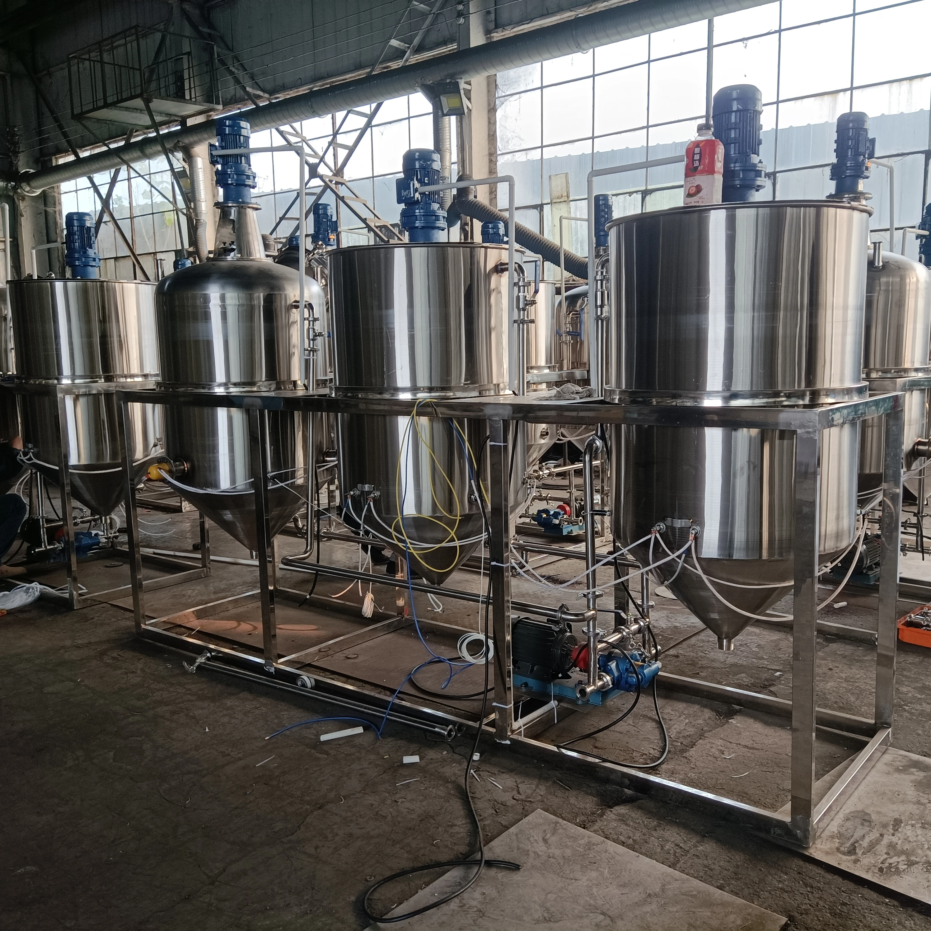 500 Kg/day Small Scale Edible Oil Refining Machine Crude Refinery RT500