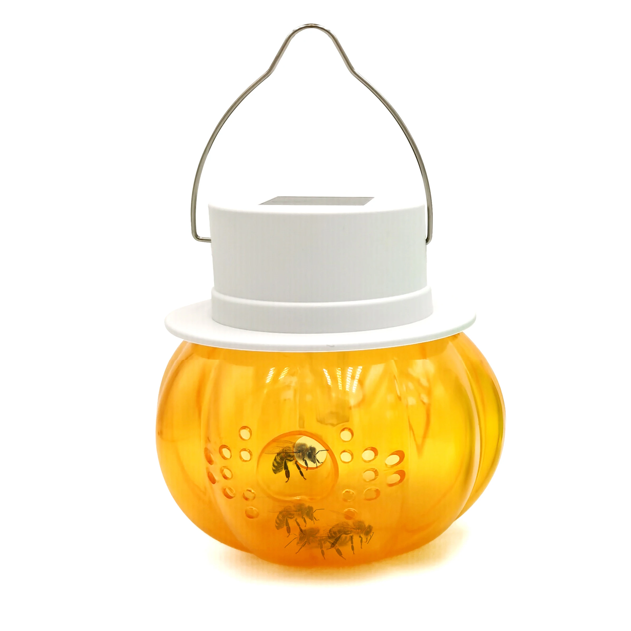 
IP65 Waterproof Built-In 400mAh Solar Powered Outdoor Hanging Wasp Killer Led Light Reusable Bee Wasp Trap 
