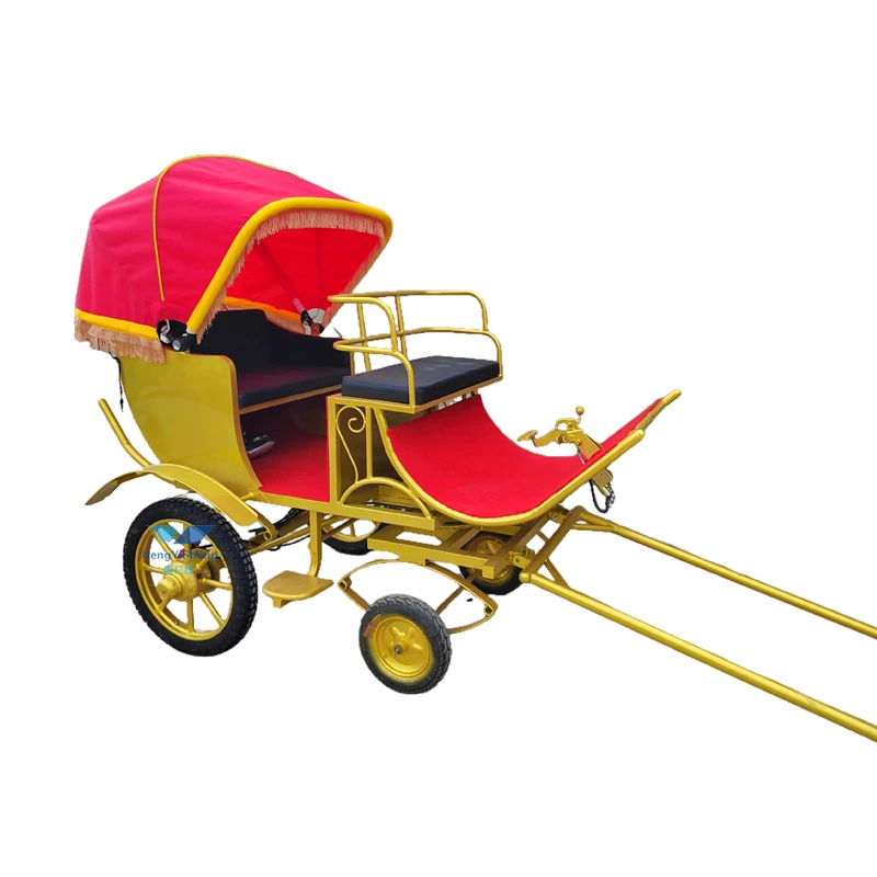 2024 newest Yellow Cinderella Pumpkin Horse Carriage/lovely pony carriage/wonderful horse buggy
