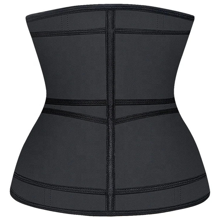 Women Waist Trainer Plus Size Slim Body Shaper Girdles Latex Zipper 9 bone Corset Waist Trainer