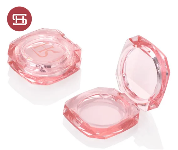 New Square Acrylic Blush Box Small Powder Case Monochrome Eye Shadow Box Cosmetic Packaging