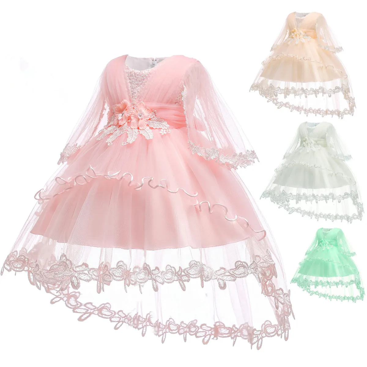 
New Fashion Sequin Star Girl Dress Party Birthday wedding princess baby Girls Clothes Children Kids Girl Dresses 