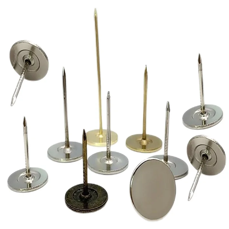 Wholesale China Factory Dia,11x17mm accessories thumb tacks upholstery brass round head sofa decorative nails/