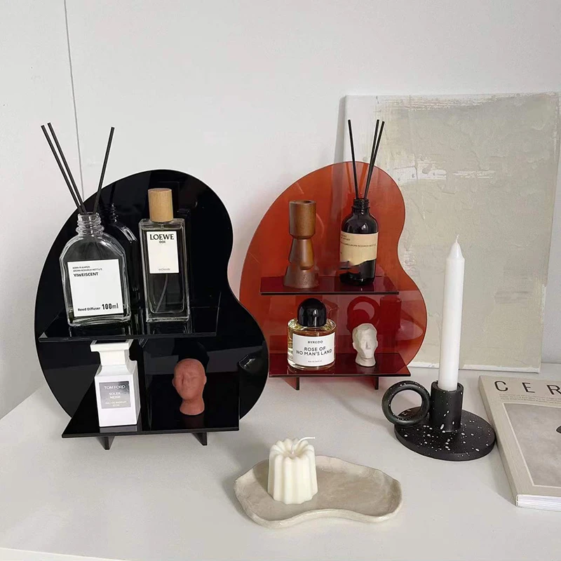 High Quality Cosmetics tabletop Acrylic Storage Rack Dresser Cup Perfume Plants Toys Acrylic Storage Shelf for Christmas Gift