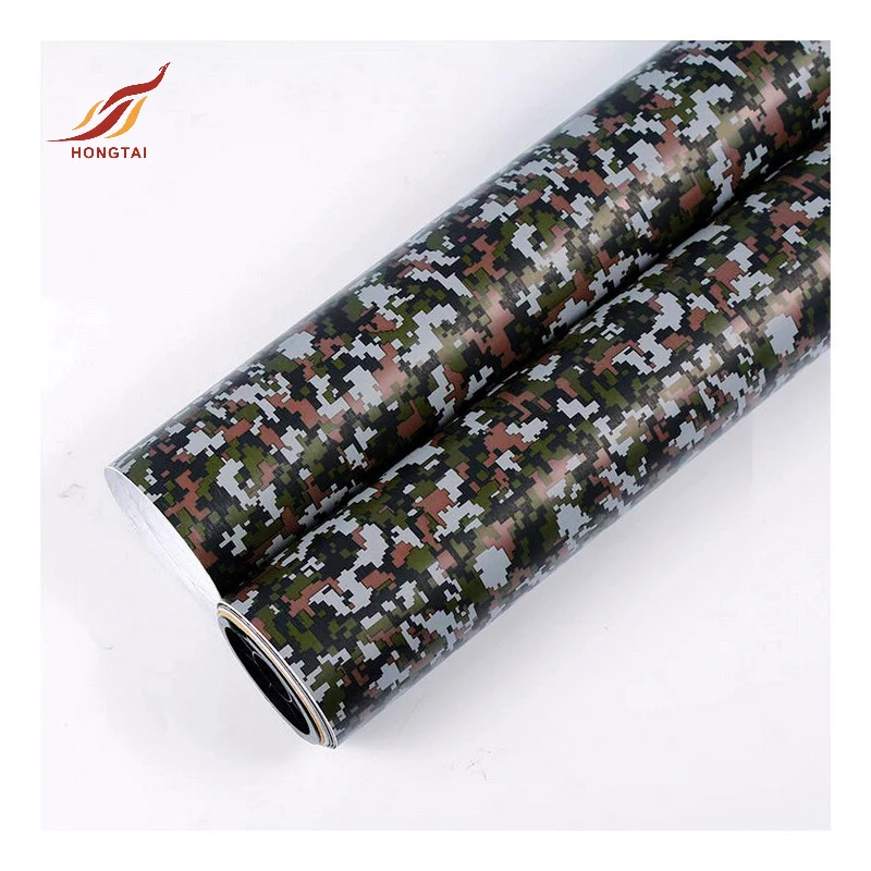 hot sale bubble free digital camo wrap vinyl black white gray snow camouflage vinyl
