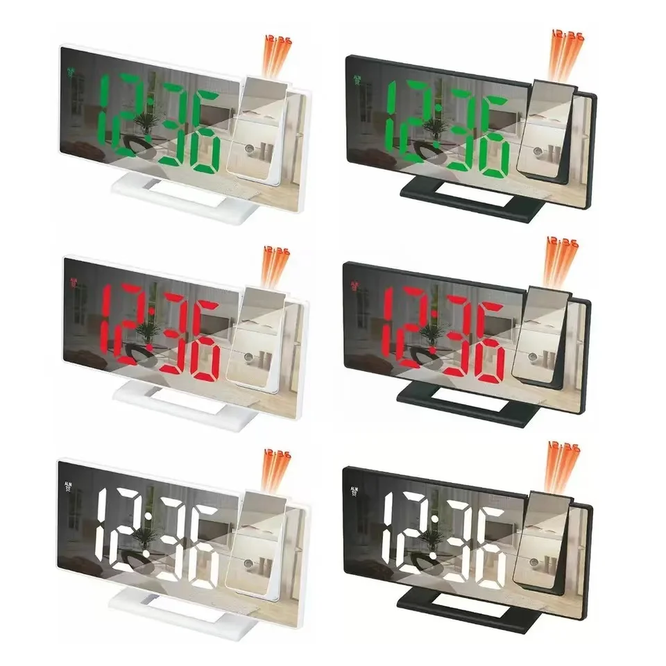 New Led Projection Clock USB Multi-function Digital Alarm Clock Electronic Clock Automatic Photosensitive