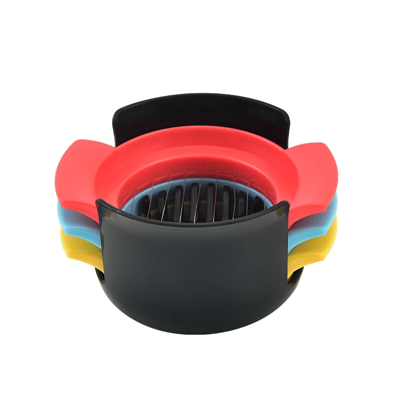 Kitchen Egg Tools 3 In1 Multifunction Strawberry Egg Topper Cutter Egg Slicer With Stainless Steel Wire