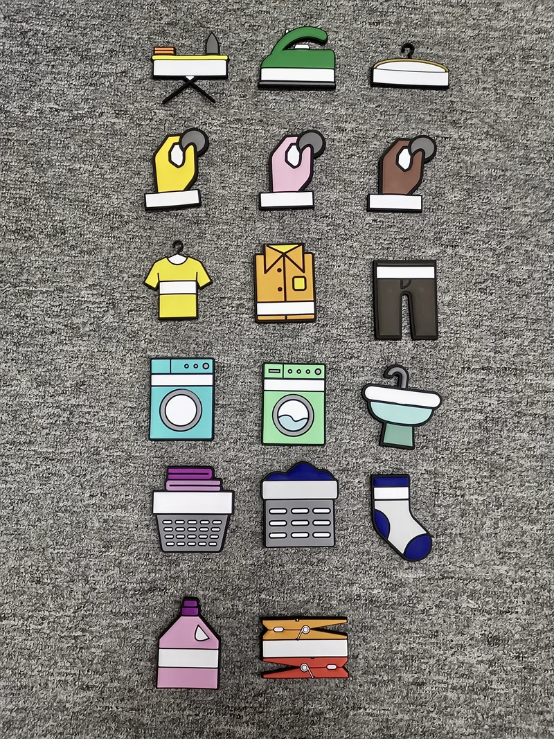 PVC Fridge Magnet Fruit and Vegetable Baby Early Education Color Cognitive Magnetic Black Whiteboard Sticker Magnet Gifts