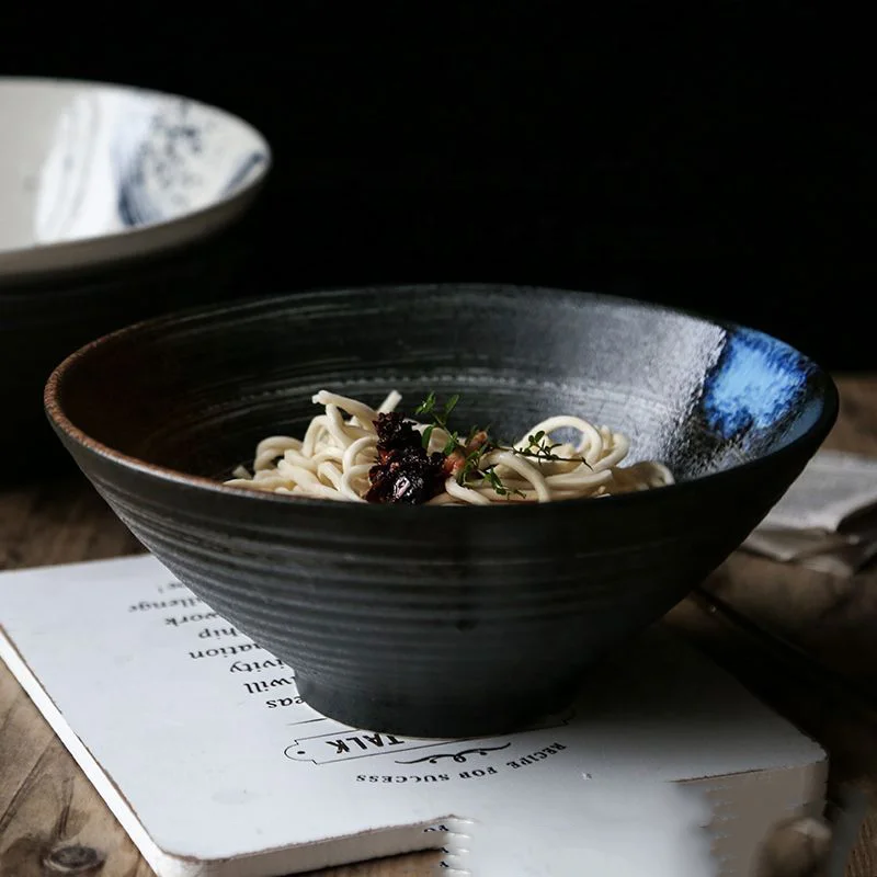 New Arrival Japanese Style Porcelain Hand painting  Ramen  Bowl 9 Inch Dinner Set