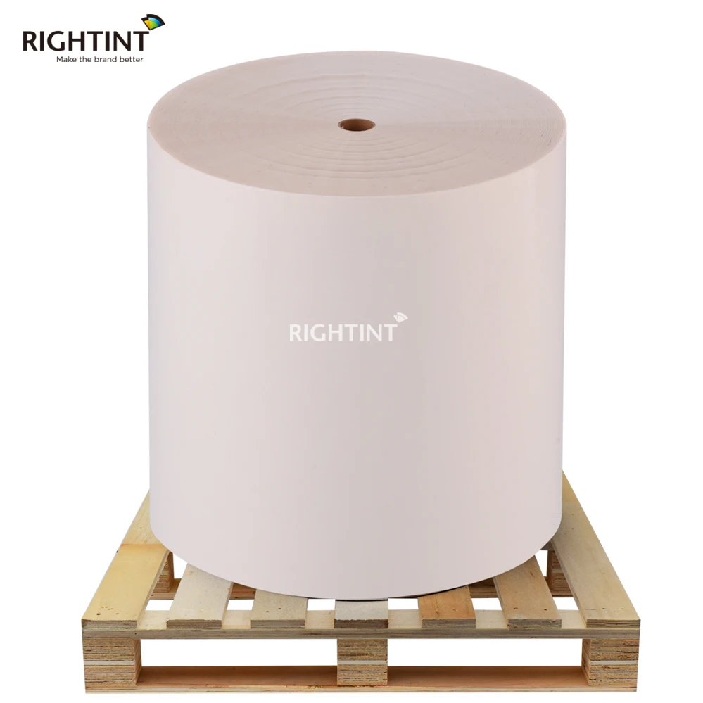 Flexography Best Seller Polypropylene Film BOPP Vinyl Printing film Blank Label Jumbo Roll with glassine liner