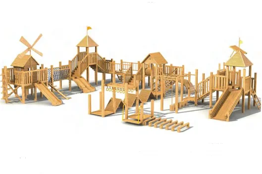 Outdoor Silide Wooden Playground Park for child adult playsets best price