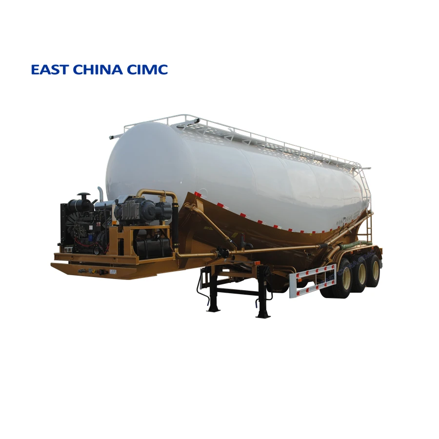 3 Axles 40cbm 50Tons Dry Bulk Cement Silo Tank Trailer With Breath Valve