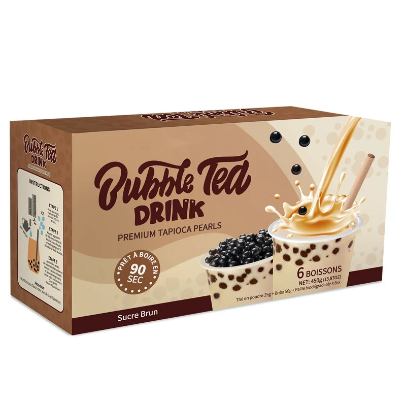 Brown Sugar Flavor Bubble Tea Drink Instant Boba Milk Tea