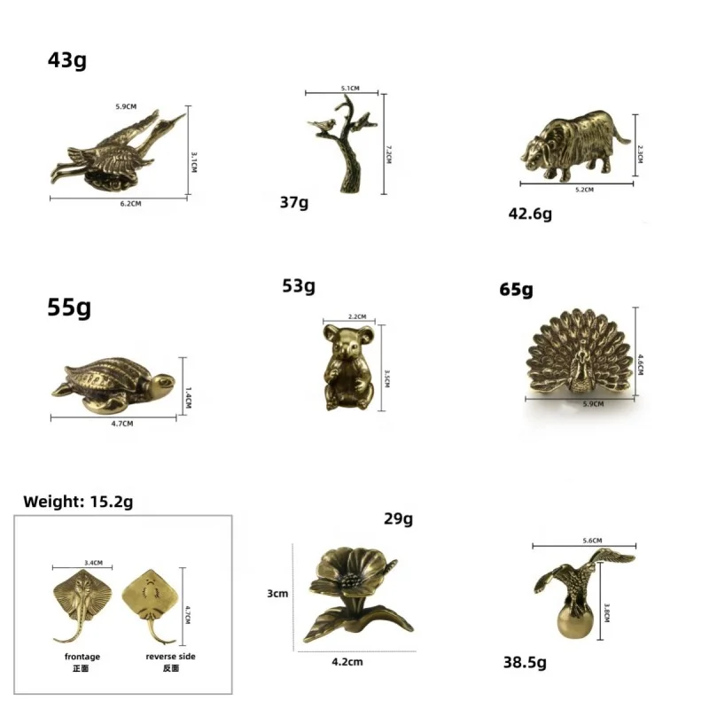 Craft simulation sea lion statue decore Toy statue home sea lion ornaments brass decoration