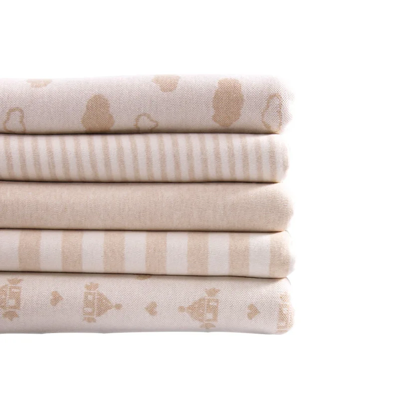 RTS 100% Organic Colored Natural Cotton Knitted Fabric For Kids Cloth