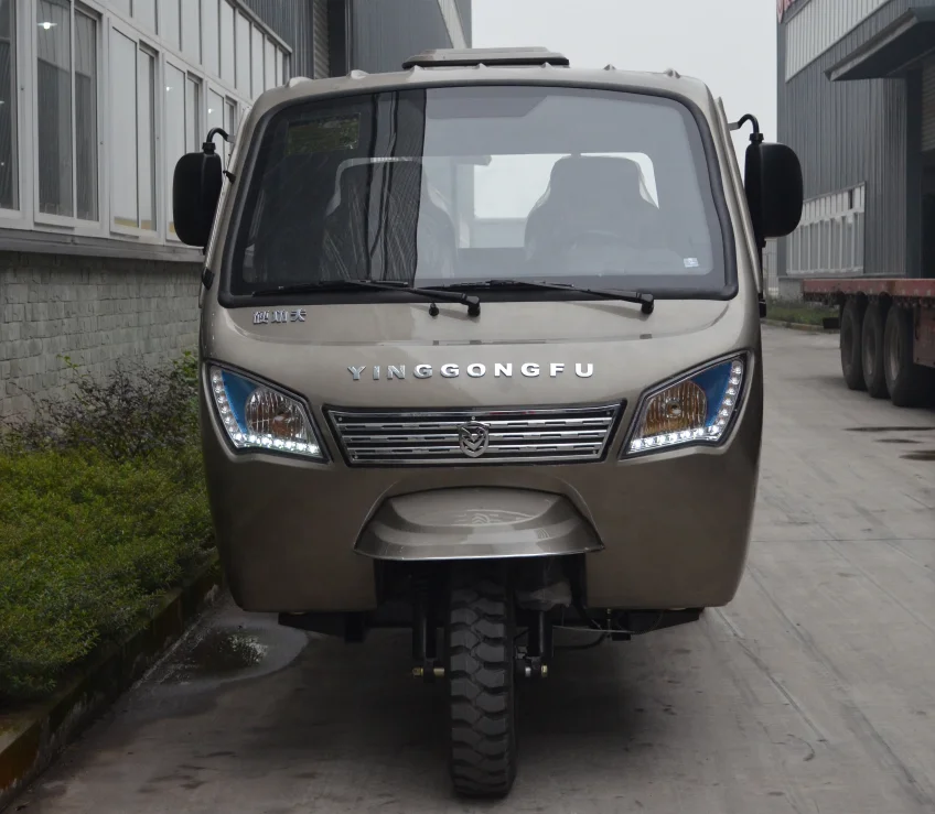 800CC MOTORIZED GAS POWERED CARGO TRICYCLE WITH CABIN WITH STEERING WHEEL