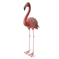 Custom nordic garden ornaments polyresin pink flamingo statue,outdoor garden decor resin flamingo&