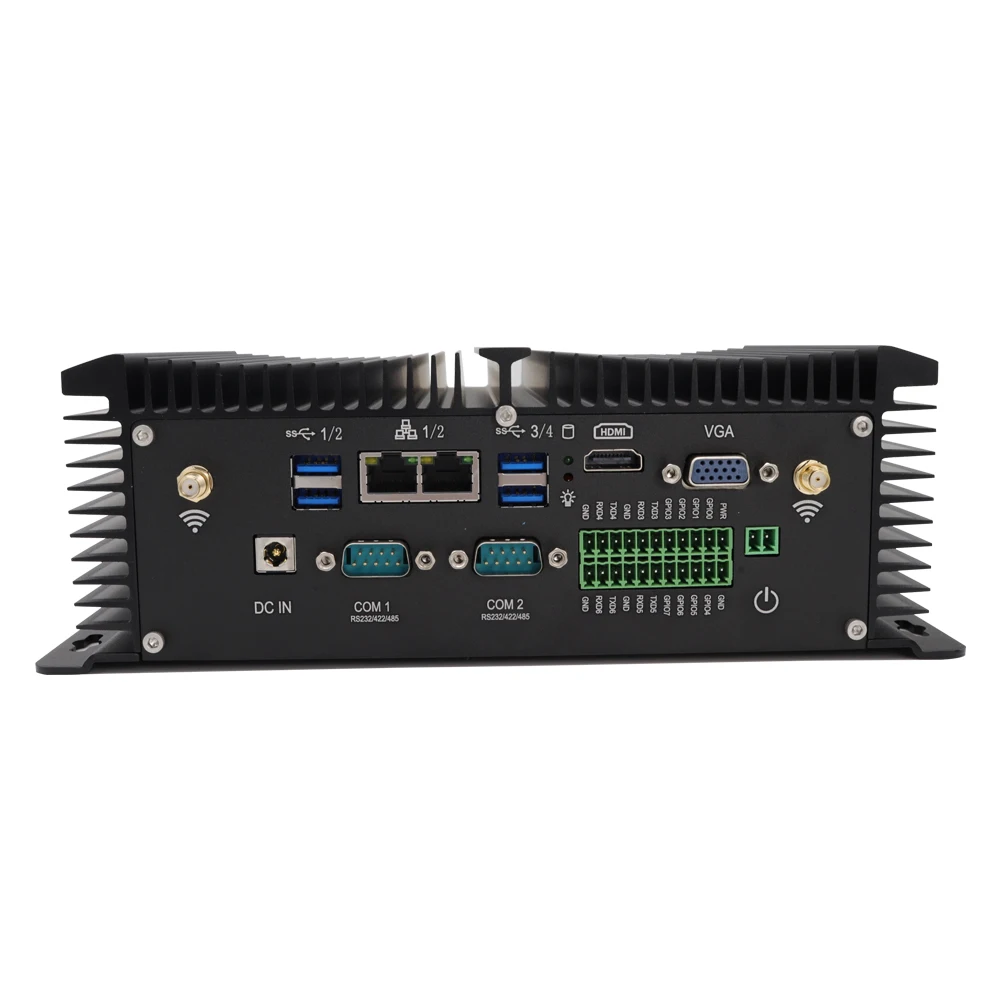 EGLOBAL  Intel Core i5-8250U Quad Core Eight Threads DDR4 MAX 32GB ram 8USB+2COM+2LAN+SIM card+GPIO fanless industrial mini pc