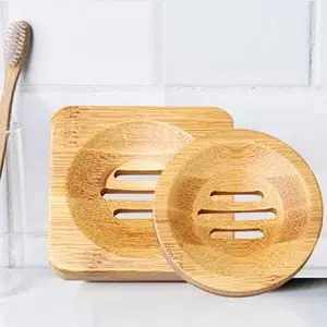 Custom LOGO Portable Wooden Natural Soap Dishes Tray Holder Storage Soap Rack Plate Box Container for Bath Shower Bathroom