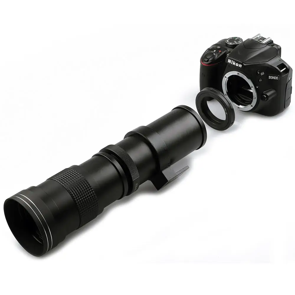 420-800 мм F/8 3-16 ручной зум супер телеобъектив + Т-крепление для Nikon D7500 D500 D600 D610 D700 D750 D800
