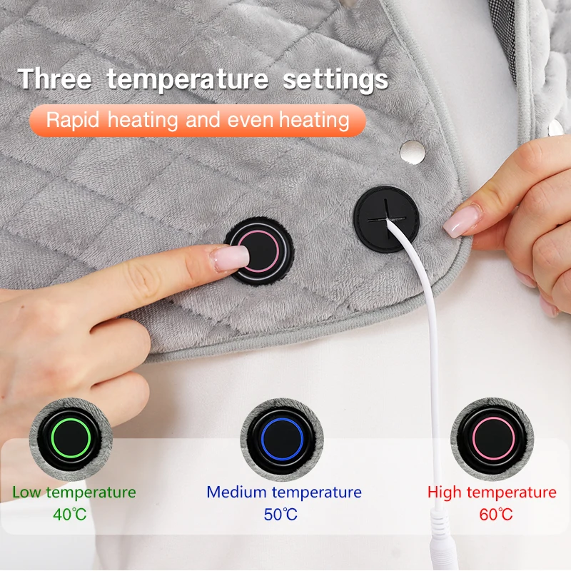 Cordless Battery Heated Car Seat Cushion Pad Office USB Portable Electric Heating Pad