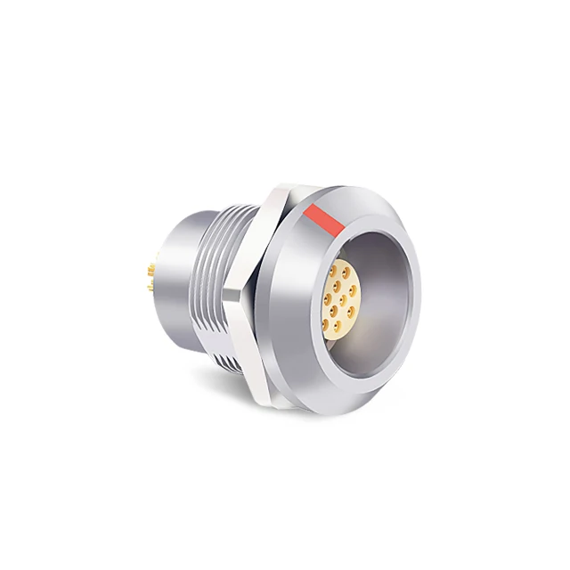 K series IP68 waterproof 2K 12pin  circular metal push pull connector HGG.2K.312.CLL