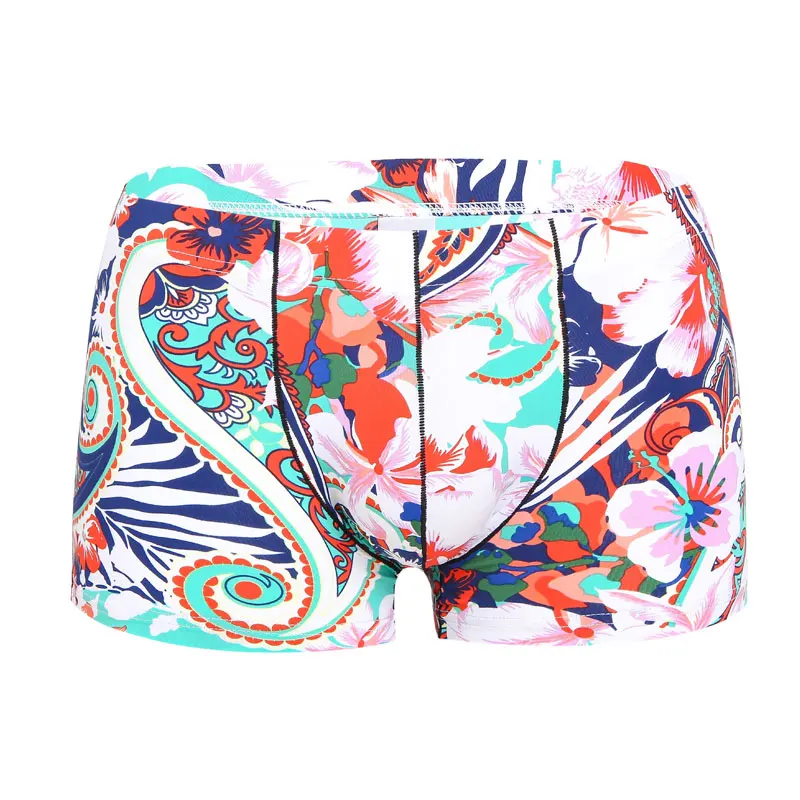 OEM ice silk fabric  man underwear sexy pants digital print