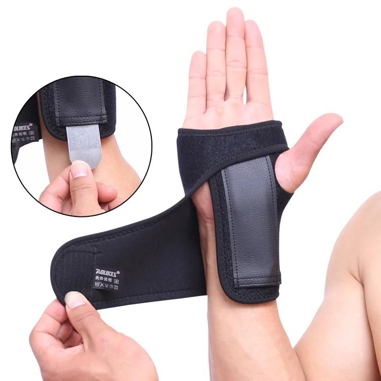 Aolikes Amazon hot selling Custom Palm Splint Support Carpal Tunnel Sport Wrist Wraps gym use wrist support