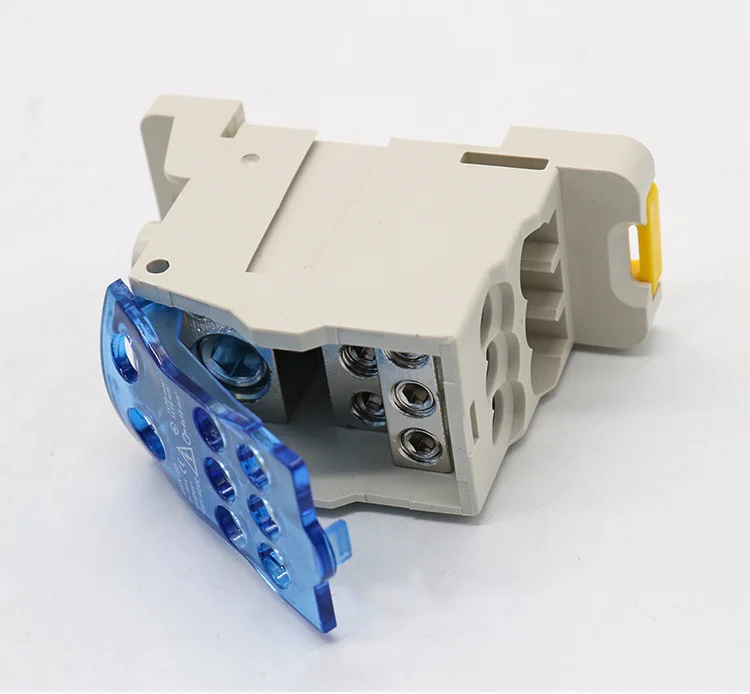 UKK160A Terminal Block one in Six Out Din Rail distribution Box Universal Electric Wire Connector Power junction box