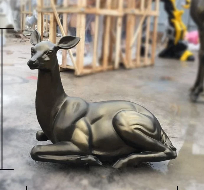 factory sale bronze customized Decoration Large outdoor garden durable deer sculpture
