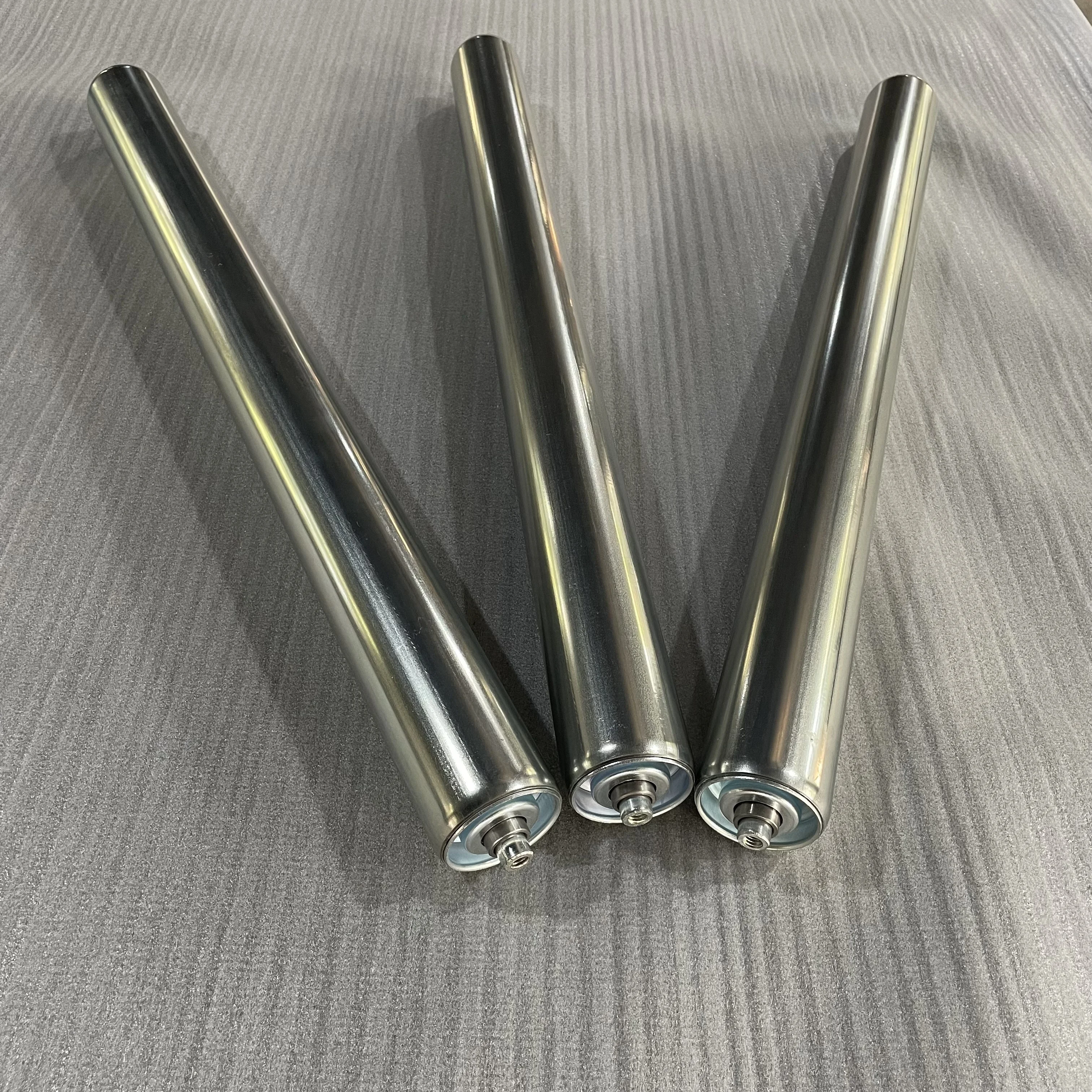 Taper low noise durable galvanized steel gravity roller