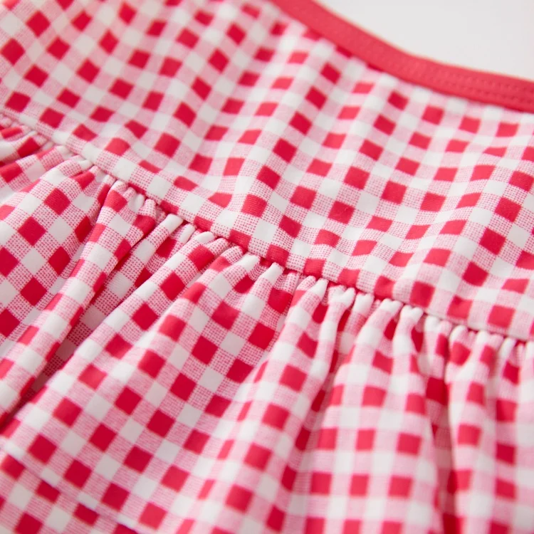 Отличный купальник-бикини из двух предметов с рюшами и аппликацией для маленьких девочек