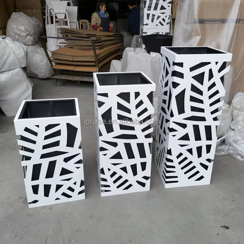 Factory Price Square Box Planter Indoor Outdoor Flower Pot For Green Plants Garden Supplies Decorative Balcony Terrace Garden