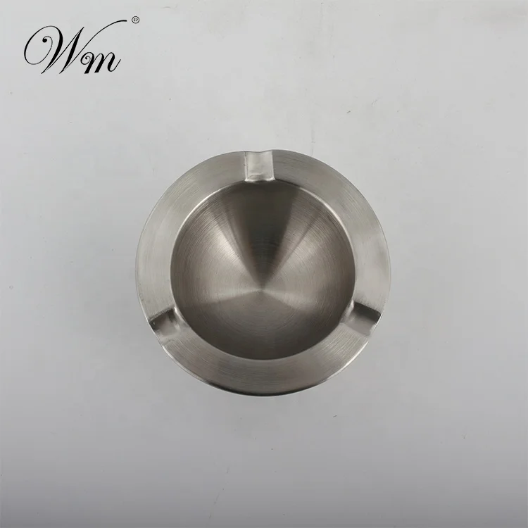 Commercial Home Indoor Outdoor Double Wall Stainless steel Ashtray with Three Cigarette Holder