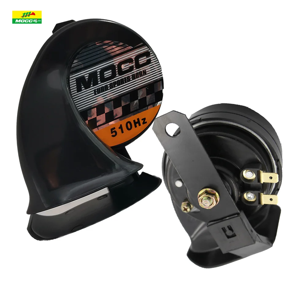 New Wholesale 510hz 105-110db Corne Klaxon bocina korna 12v mocc horn speaker snail car horn 12V tweeter motorcycle horn