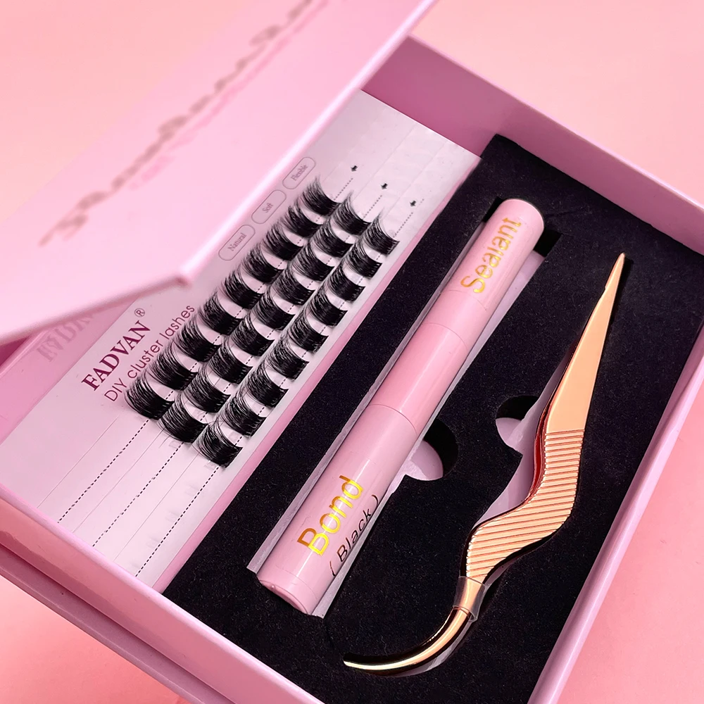 Diy Single Korean Lash Extensions Pre-Cut Segments Lashes Hand Made Natural 3D Accept Customized Oem Odm Segmented Eyelashes