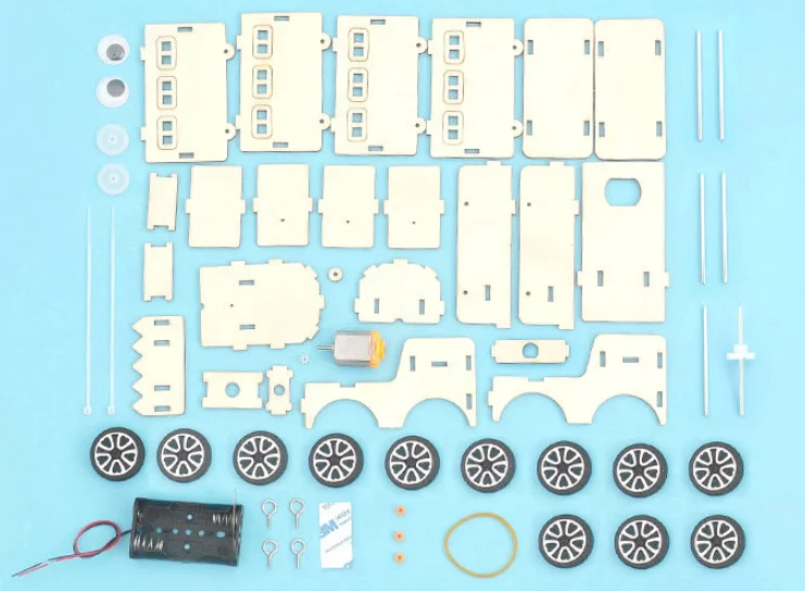 C-29B SEALAND Woodcraft Toy Wooden Train Construction Kit Wood Model 3D Wooden Puzzle Children Educational Toy DIY  ChildrenKids