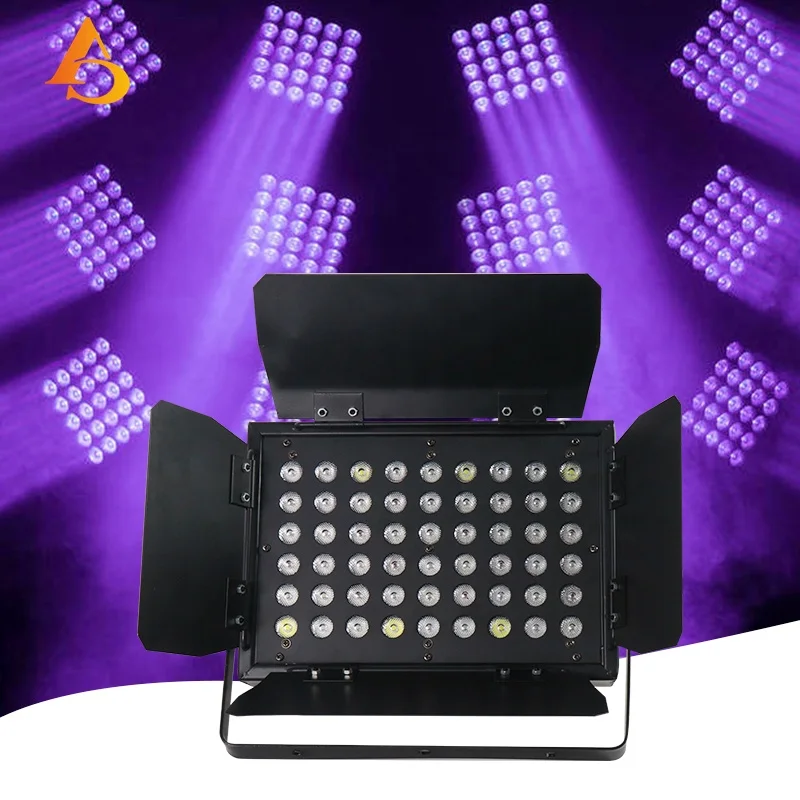 Stage events light 54pcs 3w video studio lighting panel dmx rgbw washing flood light