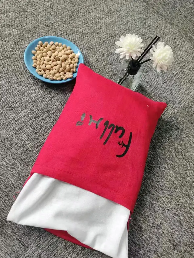 new arrival 2024,the microwave heating pillow can relieve neck pain , material is linen fabric,filler is cherry seed.