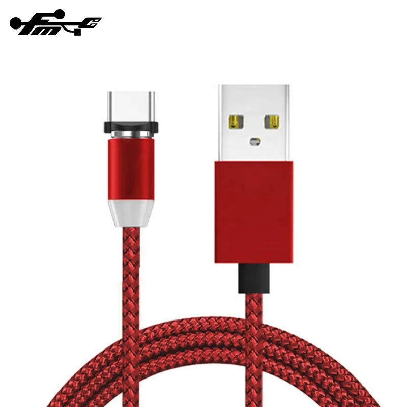 2019 Wholesale 3 In 1 USB Cable Charger 2.4A Magnetic Nylon Braided USB Charging Cable For iPhone For Android