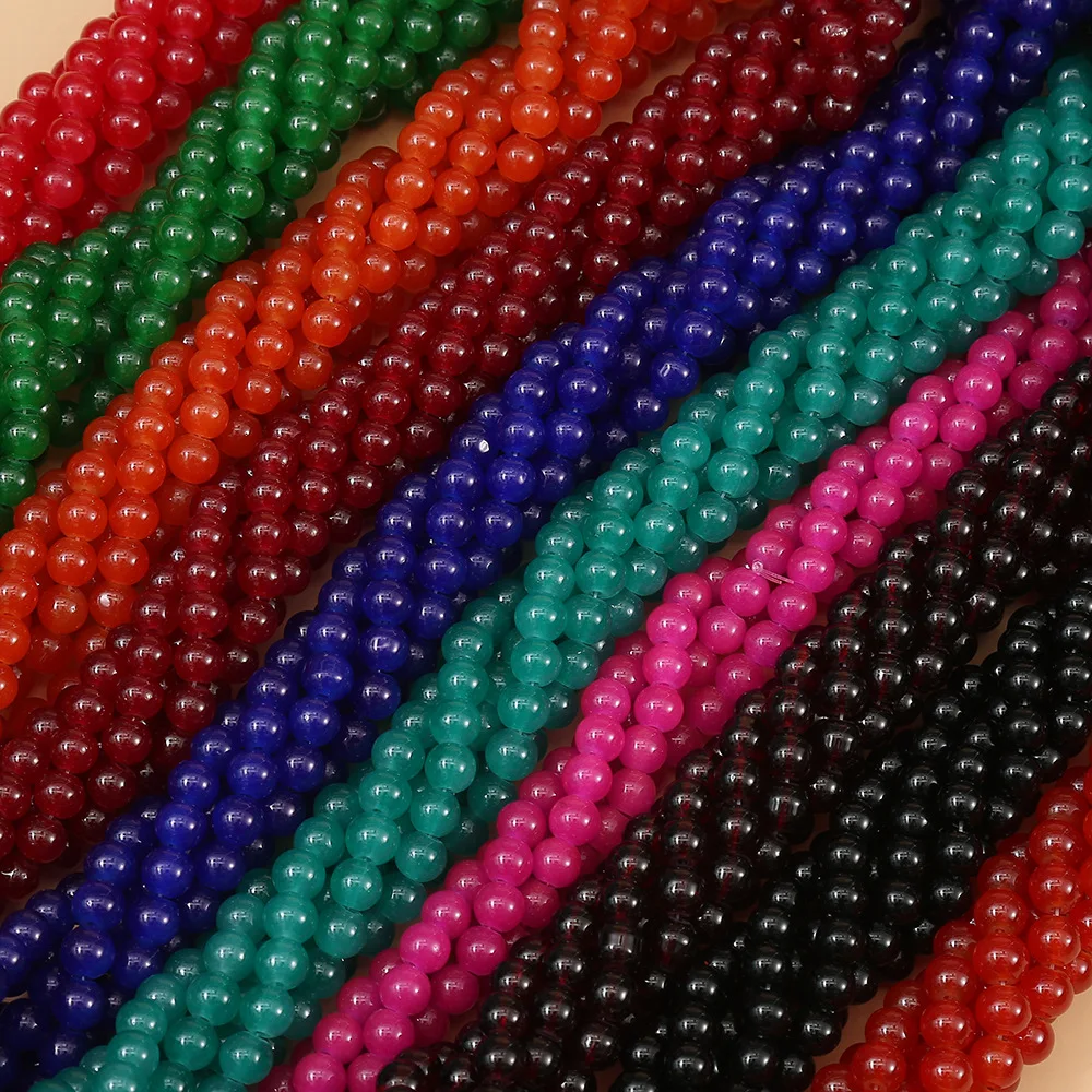 2023 New Loose Bead Accessories DIY 4mm 6mm 8mm 10mm Colorful Handmade DIY Glass Bead Accessories