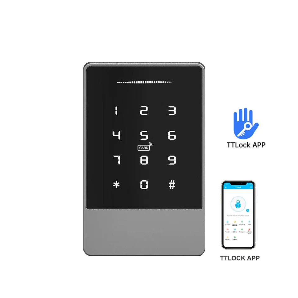 Outdoor Waterproof Metal TTlock APP RFID Card Pin Code Biometric Fingerprint WiFI Touch Keypad Reader Door Access Control