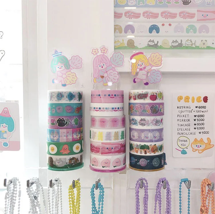 
Custom Acrylic Printed Anime Clear Washi tape /Masking Tape Acrylic Stand 