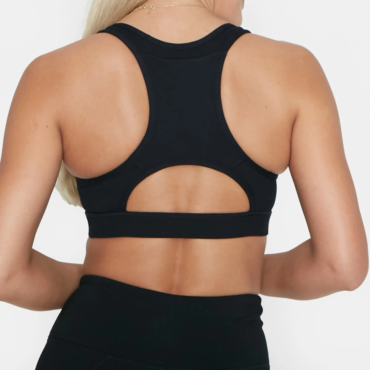 High Impact Gym Bra Racerback Hollow Out Hidden Back Pocket Tank Top Women Fitness Yoga Bra