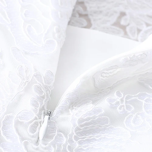 
Pure White Dress Summer Lace Bag Hip Mesh Female Short Sleeve Temperament Hepburn Style White Dress 