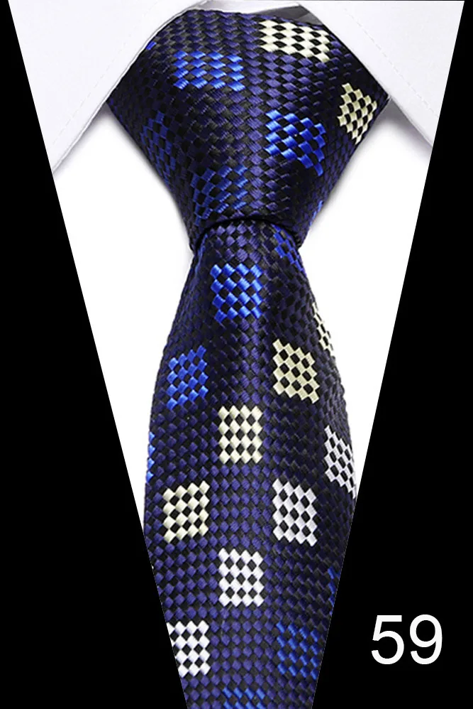 Many style  mens luxury silk men ties  plaid cravatte   7.5cm necktie
