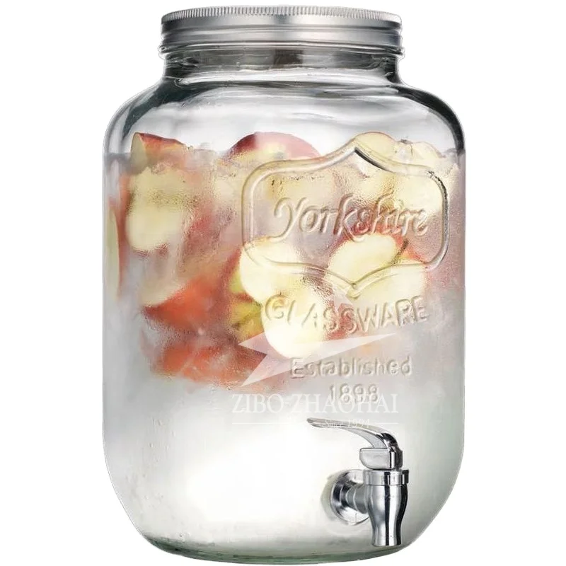 Диспенсер для сока дозатор напитков с фильтром алкоголя большой объем 4 л 1 галлон 5 8 крышка из прозрачного стекла